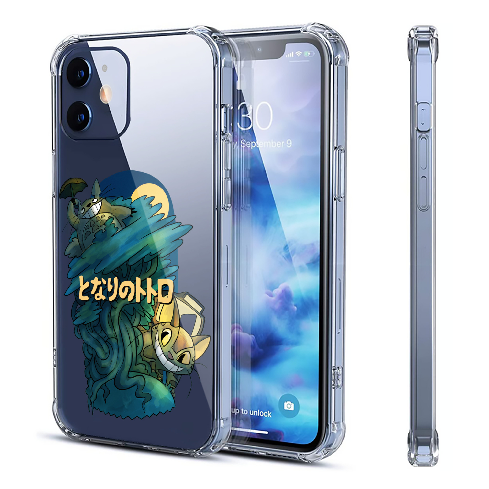 （画像用） となりのトトロ 草壁メイ 草壁サツキ My Neighbor Totoro Satsuki Kusakabe Mei Kusakabe 【iPhone 12シリーズ対応】透明スマホケース（クリアソフトケース）